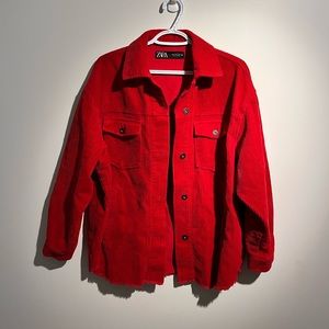 Red Corduroy Zara Jacket